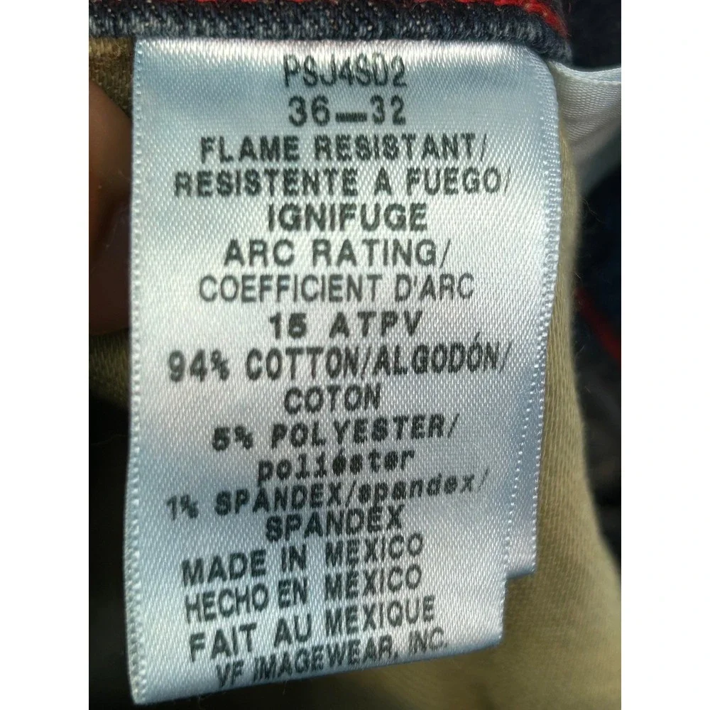 Bulwark Jeans Men 36x32 Blue FR Flame Resistant CAT2 PSJ4SD2 Workwear Denim